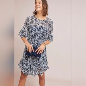 NWT Anthropologie Shoshanna Emily dress in Navy. Size 6